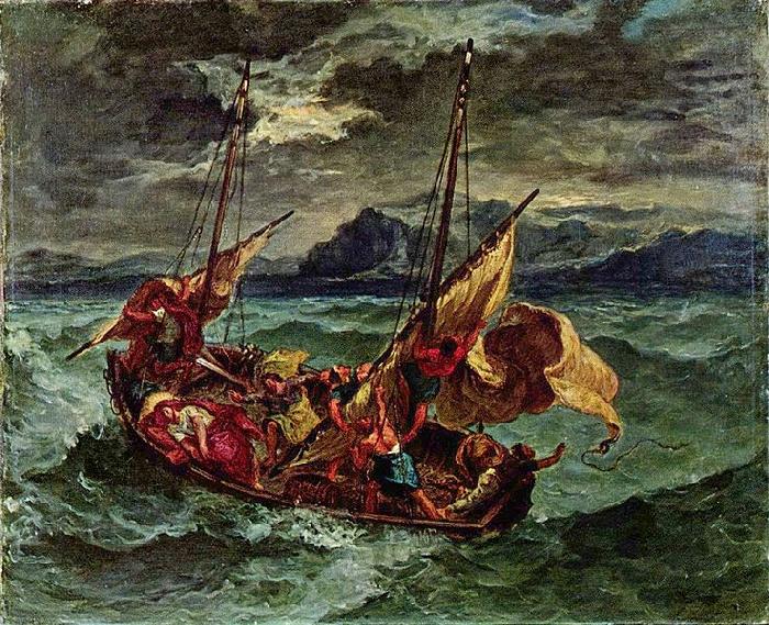 Eugene Delacroix Christus auf dem See Genezareth France oil painting art